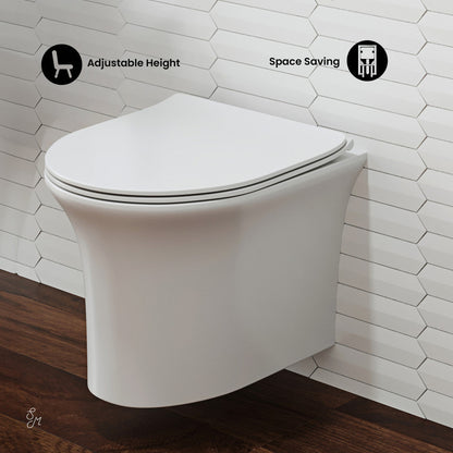 Swiss Madison Cascade Wall-Hung Elongated Toilet Bowl