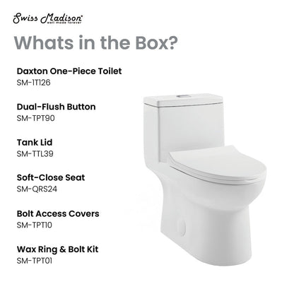 Swiss Madison Daxton One-Piece Elongated Dual-Flush Toilet 1.1/1.6 gpf