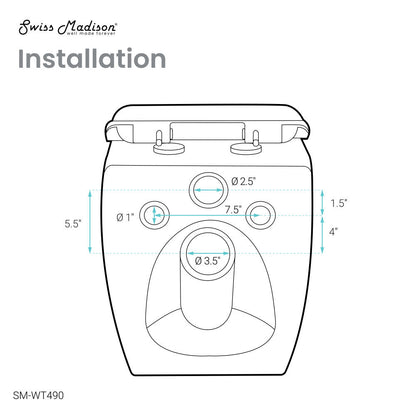 Swiss Madison Classe Wall-Hung Toilet Bowl Only in Glossy White