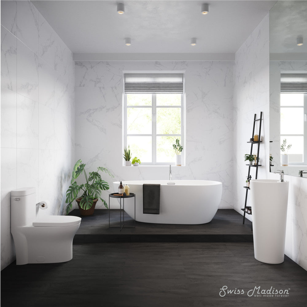 Swiss Madison Monaco Circular Basin Pedestal sink