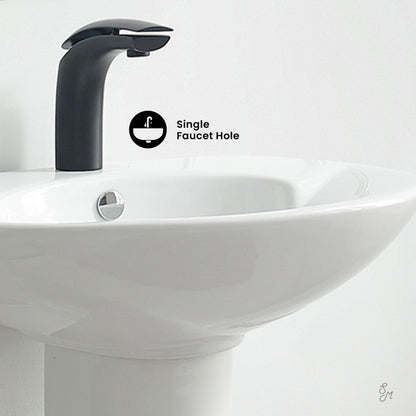 Swiss Madison Plaisir Rounded Basin Pedestal Sink