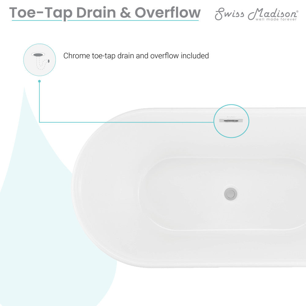 Swiss Madison Santorini 60" Freestanding Tub
