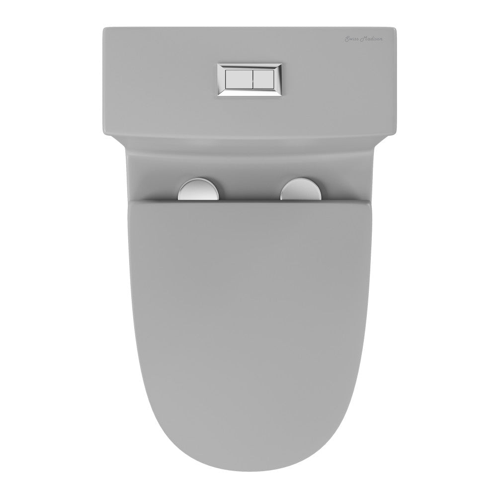 Swiss Madison Dreux One Piece Elongated Dual Flush Toilet in Matte Grey 0.95/1.26 GPF