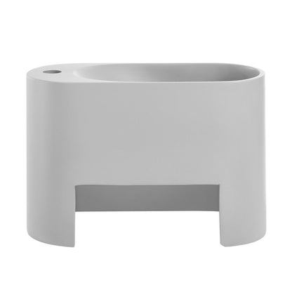 Swiss Madison Terre 17.5" Right Side Faucet Wall-Mount Bathroom Sink in Pashmina Grey