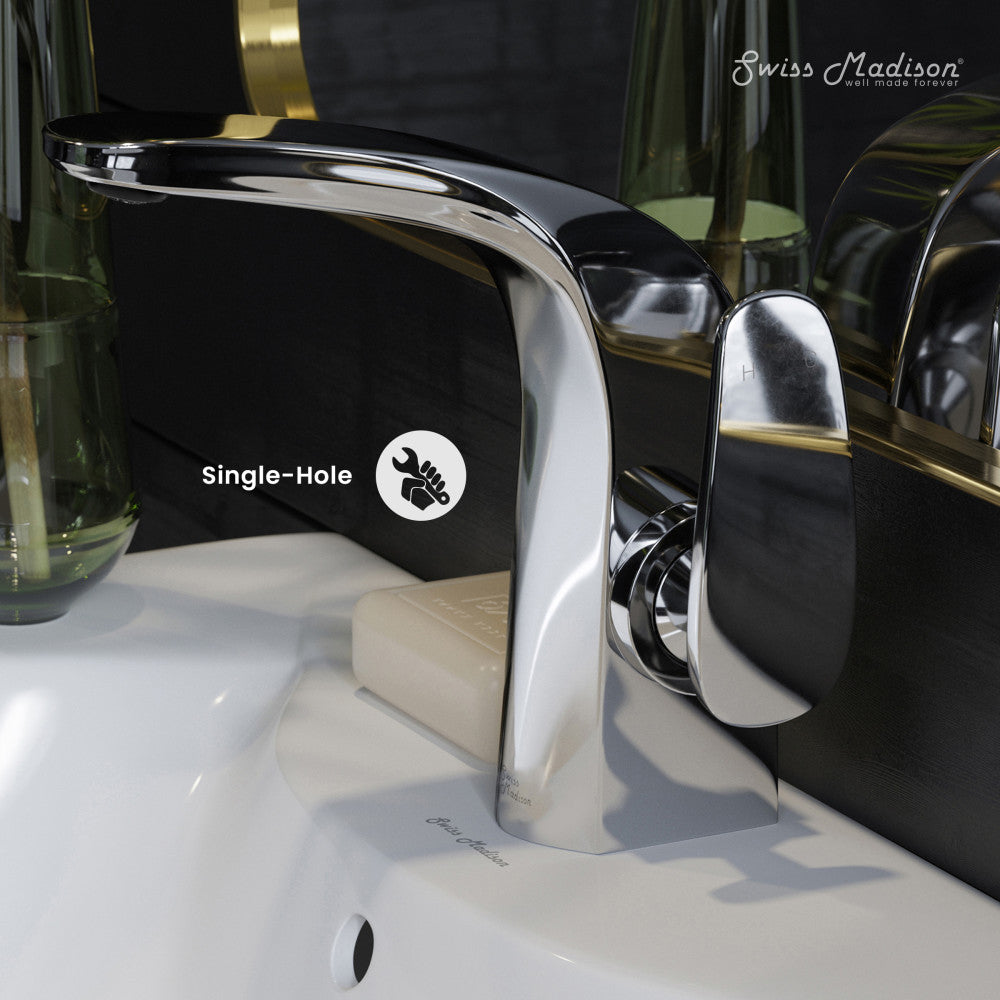 Swiss Madison Chateau Single Hole, Single-Handle, Bathroom Faucet in Chrome