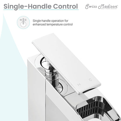 Swiss Madison Concorde Single Hole, Single-Handle, Waterfall Bathroom Faucet in Chrome