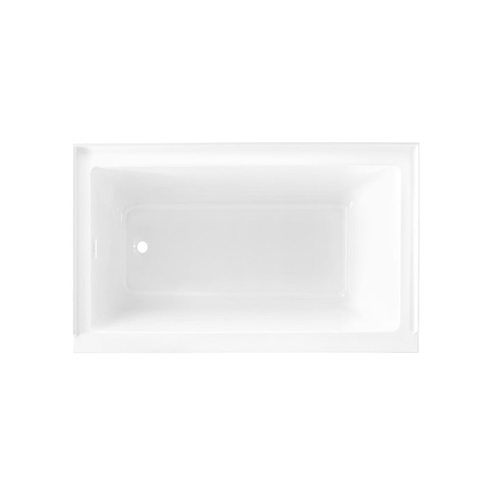 Swiss Madison Voltaire 54 x 30 Left Drain Soaking Alcove Bathtub in Glossy White with Integrated Overflow, Drain Included