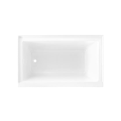 Swiss Madison Voltaire 54 x 30 Left Drain Soaking Alcove Bathtub in Glossy White with Integrated Overflow, Drain Included