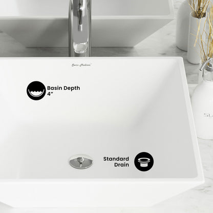 Swiss Madison St. Tropez Square Ceramic Vessel Sink