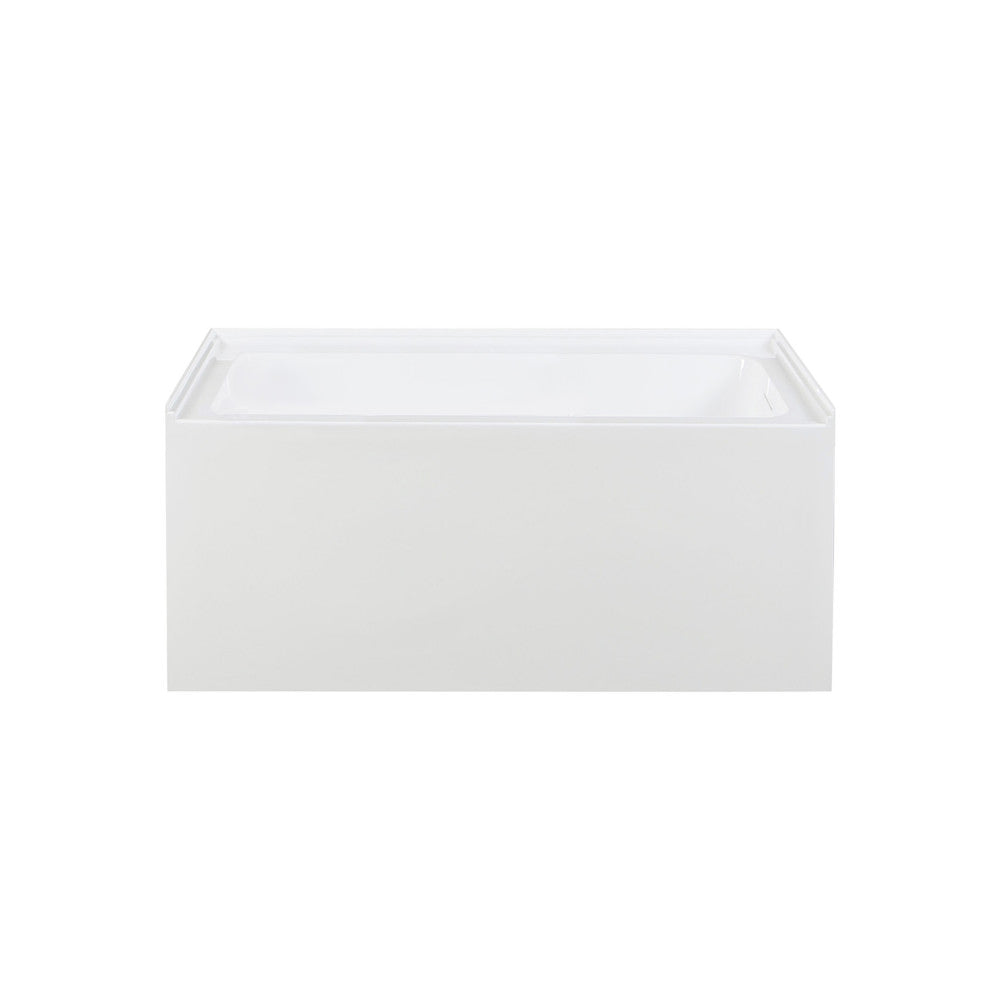 Swiss Madison Voltaire 48 x 32 Skirted Right Drain Soaking Apron Bathtub in Glossy White with Integrated Overflow, Drain Included