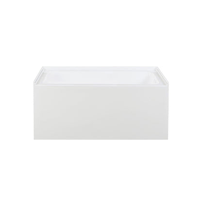 Swiss Madison Voltaire 48 x 32 Skirted Right Drain Soaking Apron Bathtub in Glossy White with Integrated Overflow, Drain Included