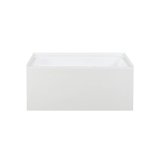 Swiss Madison Voltaire 48 x 32 Skirted Right Drain Soaking Apron Bathtub in Glossy White with Integrated Overflow, Drain Included