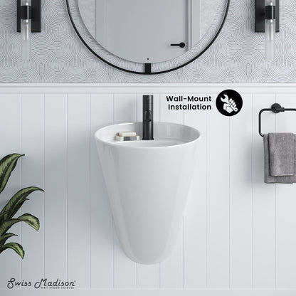 Swiss Madison Calice 18" Wall-Mount Bathroom Sink