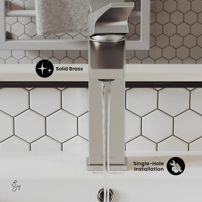 Swiss Madison Voltaire Single Hole, Single-Handle, Bathroom Faucet in Brushed Nickel
