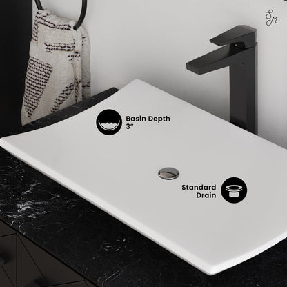 Swiss Madison Annecy 23.5” Rectangle Vessel Bathroom Sink