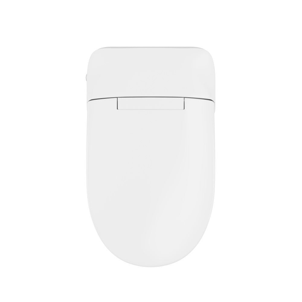 Swiss Madison Hugo H Power Flush Tankless Toilet 12" Rough-in 1.1 GPF Non-Electric ADA Toilet with Integrated Tank in Glossy White