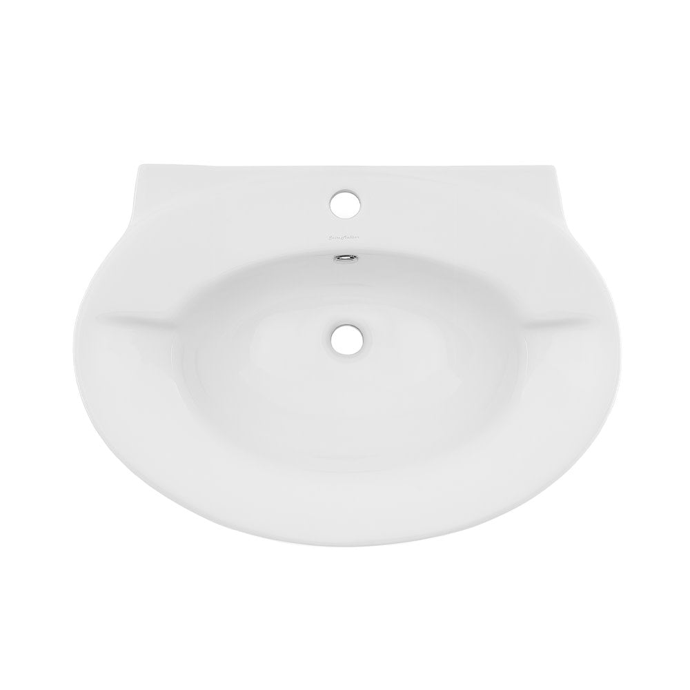 Swiss Madison Plaisir Rounded Basin Pedestal Sink