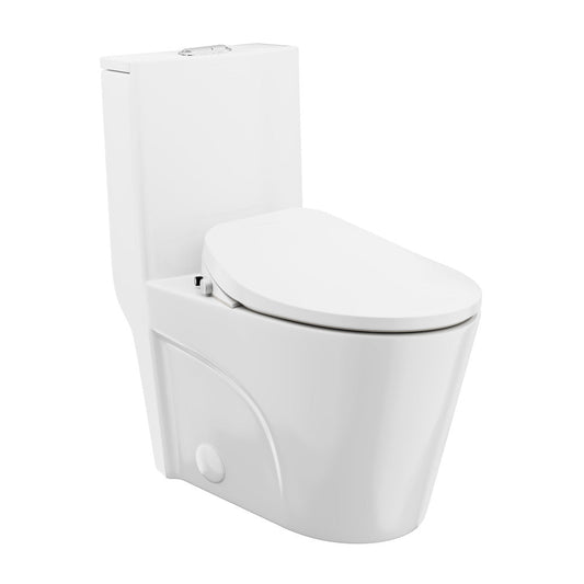 Swiss Madison St. Tropez One-Piece Elongated Toilet Vortex Dual-Flush 1.1/1.6 gpf with Smart Seat Bidet Option 1