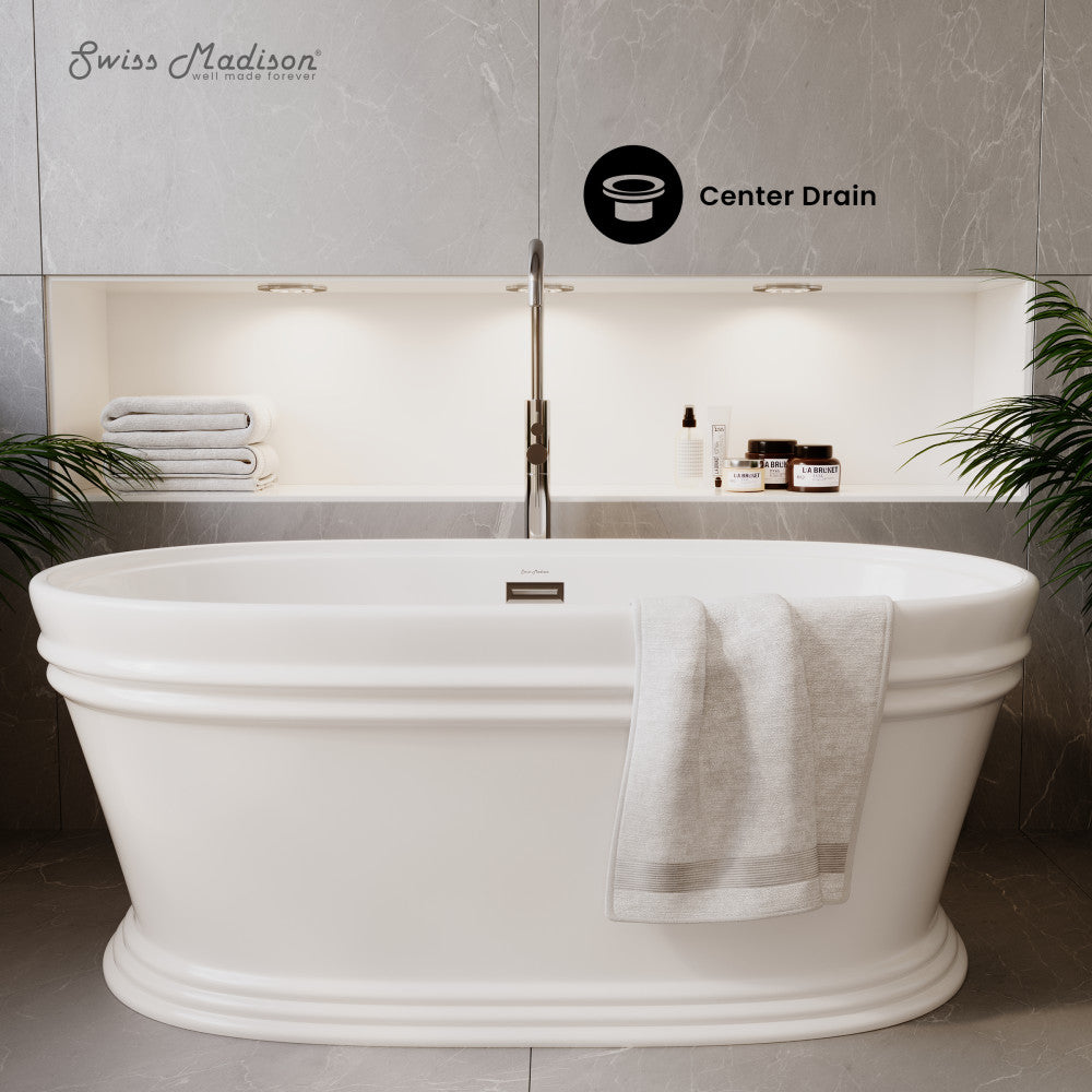 Swiss Madison Santorini 60" Freestanding Tub
