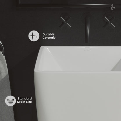 Swiss Madison Brusque One-Piece Pedestal Sink