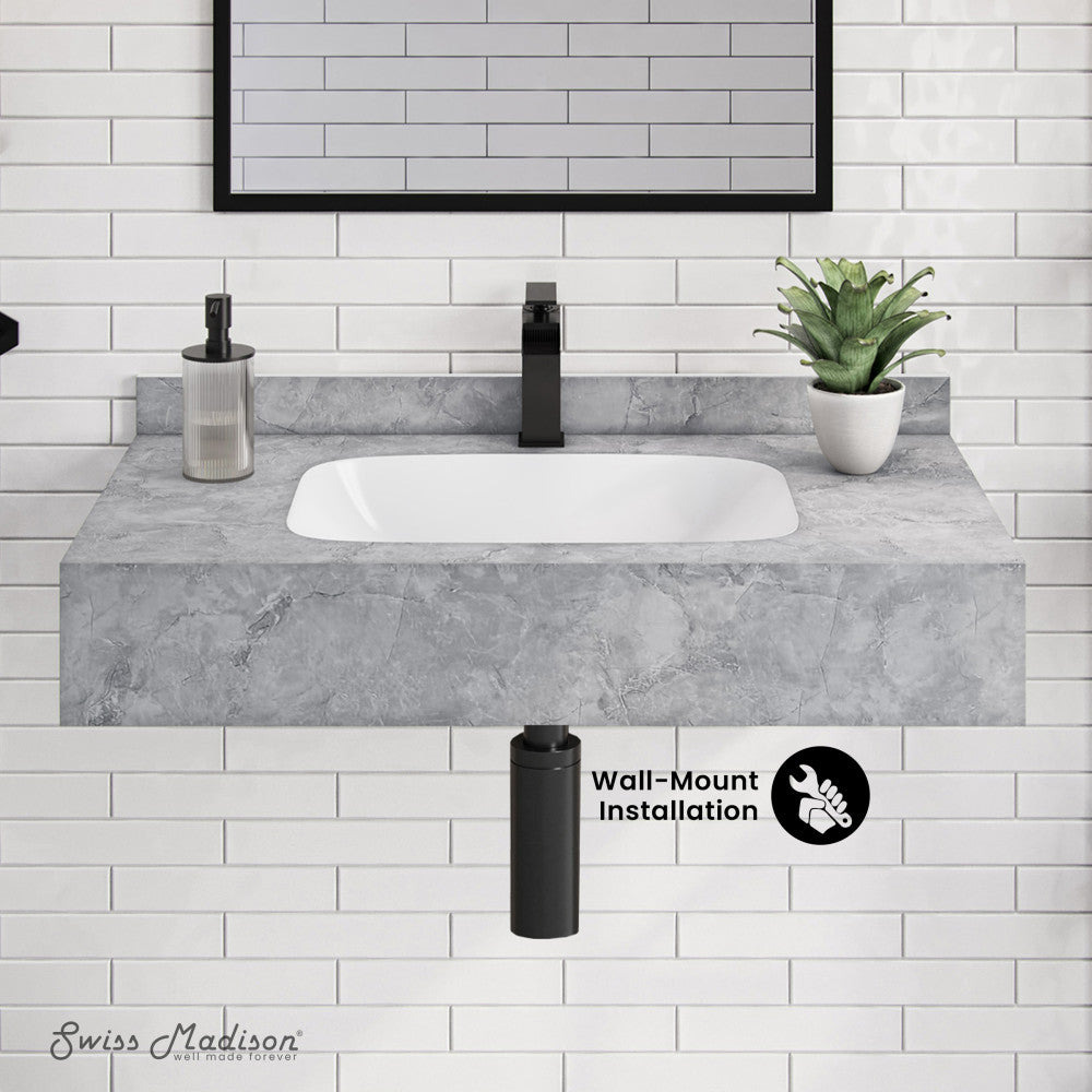 Swiss Madison Avancer 36'' Wall Mount Sink In Storm Grey