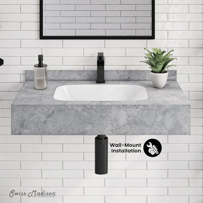 Swiss Madison Avancer 36'' Wall Mount Sink In Storm Grey