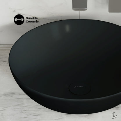 Swiss Madison Classe 16 Color Ceramic Sink in Matte Black