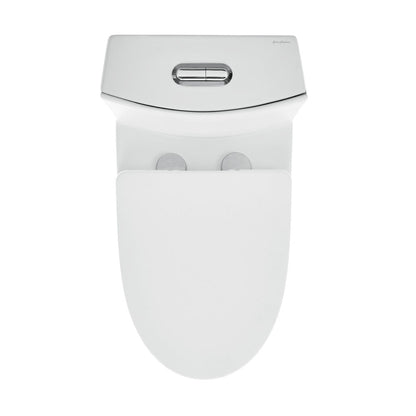 Swiss Madison St. Tropez One-Piece Elongated Toilet Vortex Dual-Flush in Matte White 1.1/1.6 gpf