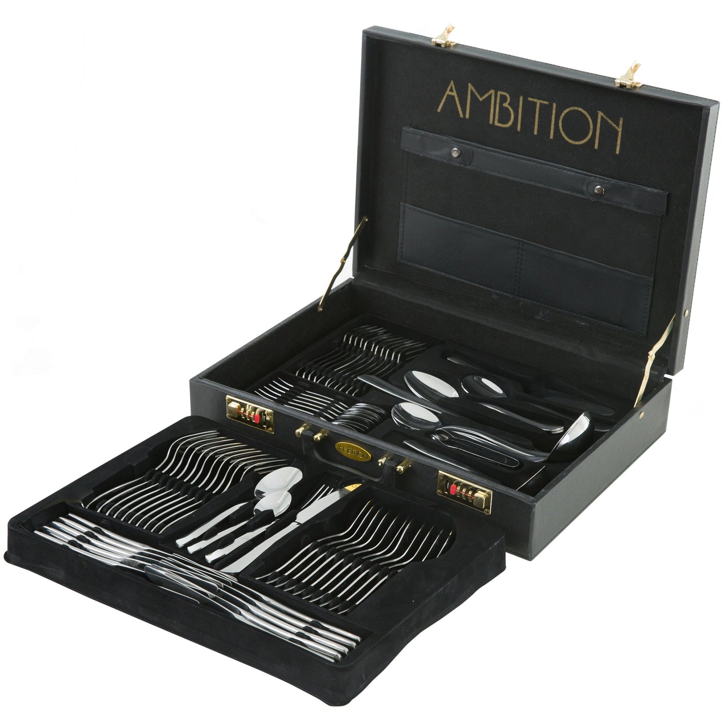 Maxima House NOE Stainless Steel Flatware set in a case, 72 pcs