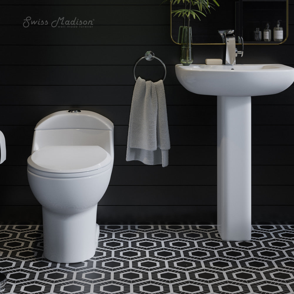 Swiss Madison Chateau One-Piece Elongated Toilet Dual-Flush 1.1/1.6 gpf