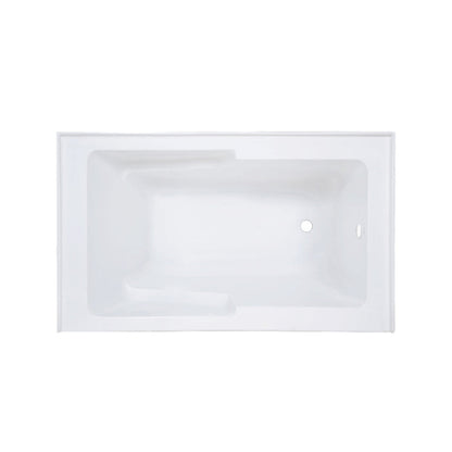 Swiss Madison Voltaire 54 x 30 Skirted Right Drain Soaking Alcove Bathtub in Glossy White with Integrated Armrest