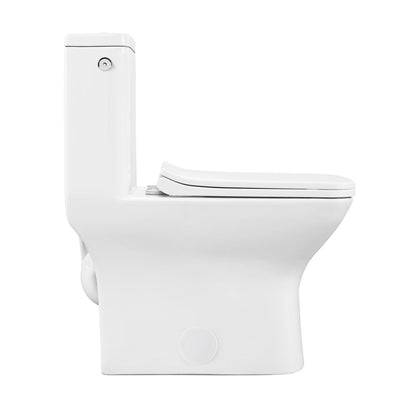 Swiss Madison Carre One-Piece Square Toilet Dual-Flush 1.1/1.6 gpf, Touchless