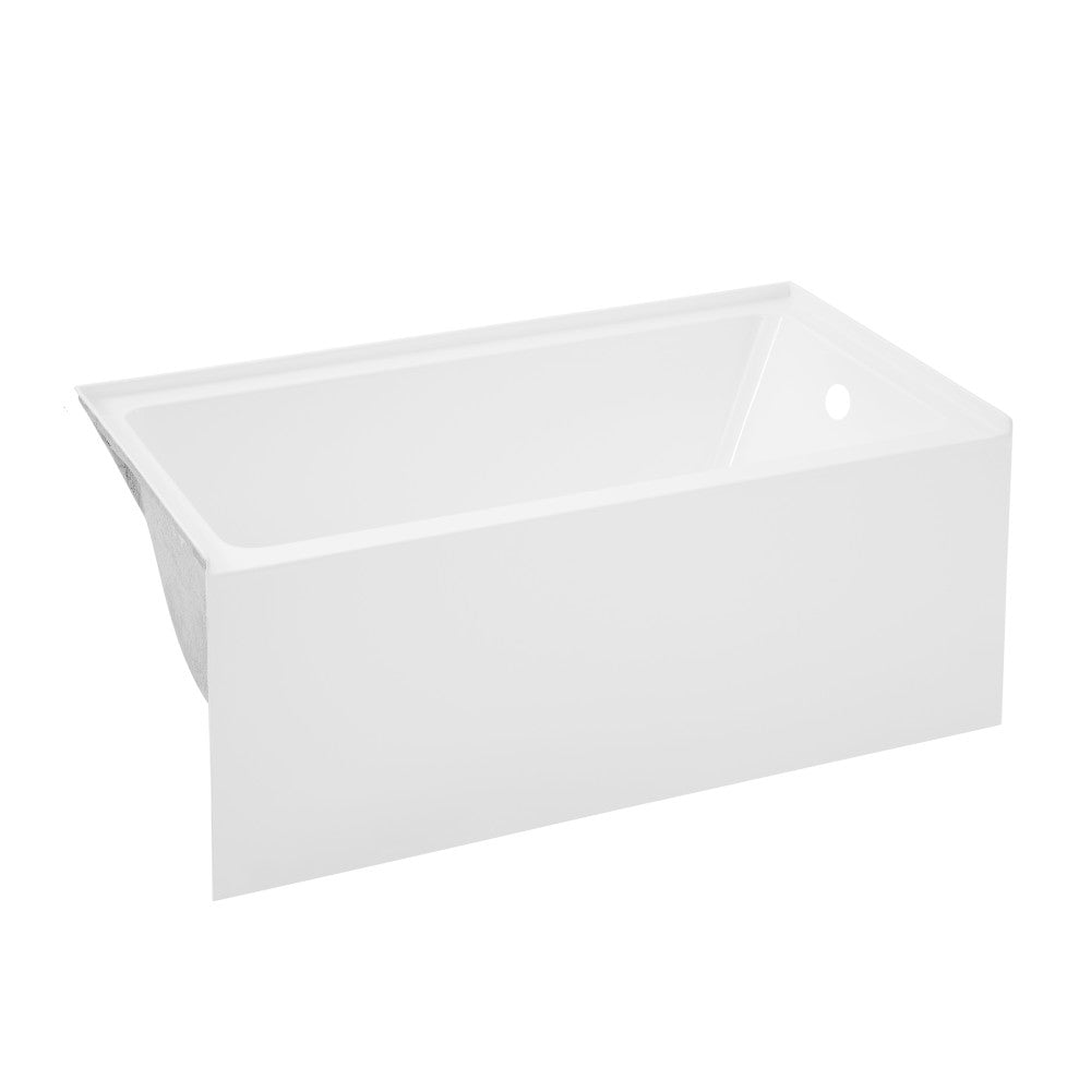 Swiss Madison Voltaire 54 x 30 Skirted Right Drain Soaking Alcove Bathtub in Glossy White