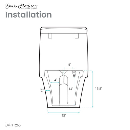 Swiss Madison Hugo One-Piece Elongated Toilet Dual-Flush 1.1/1.6 gpf, Touchless