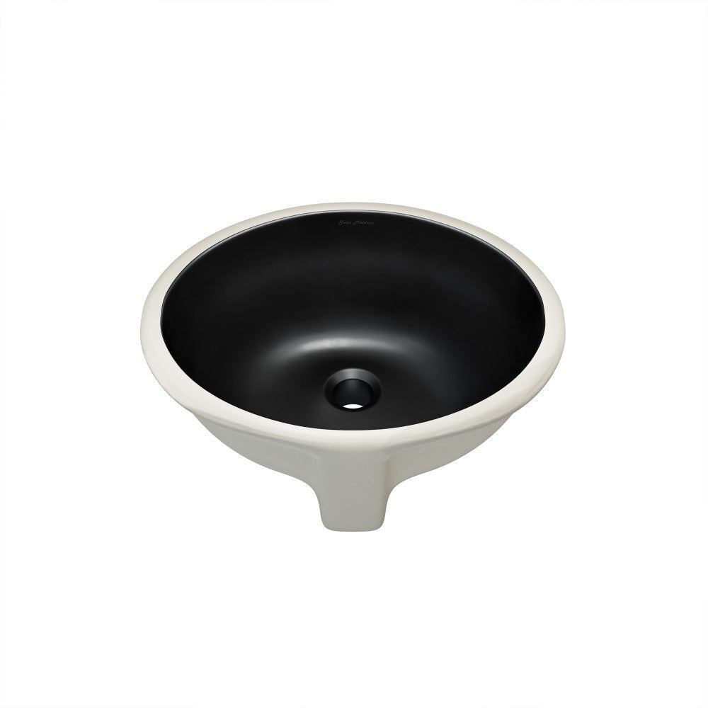Swiss Madison Plaisir 16.5" Ceramic Undermount Bathroom Sink in Matte Black