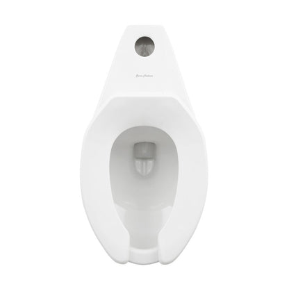 Swiss Madison Sirene Floor-Mounted Commercial Elongated Top Flush Spud Flushometer Toilet Bowl