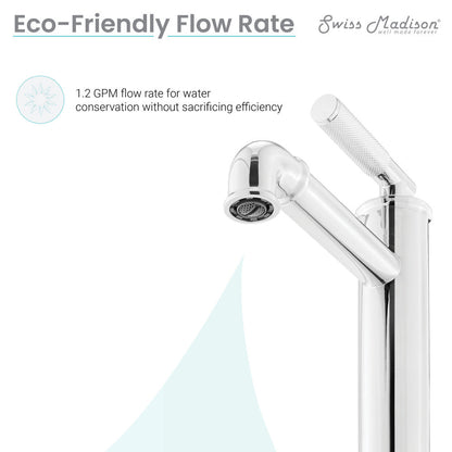 Swiss Madison Avallon Single Hole, Single-Handle Sleek, High Arc Bathroom Faucet in Chrome