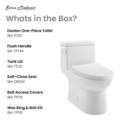 Swiss Madison Daxton One-Piece Elongated Left Side Flush Toilet 1.28 gpf