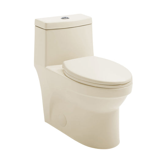 Swiss Madison Virage One Piece Elongated Dual Flush Toilet 1.1/1.6 gpf in Bisque