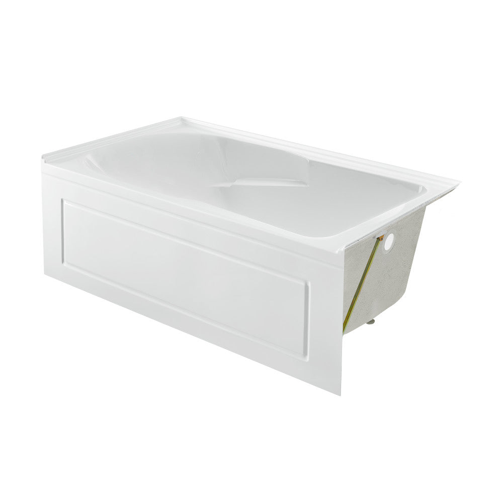 Swiss Madison Concorde 60" x 30" Right-Hand Drain Alcove Bathtub with Apron and Armrest