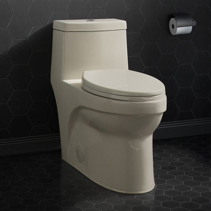 Swiss Madison Virage One Piece Elongated Dual Flush Toilet 1.1/1.6 gpf in Bisque