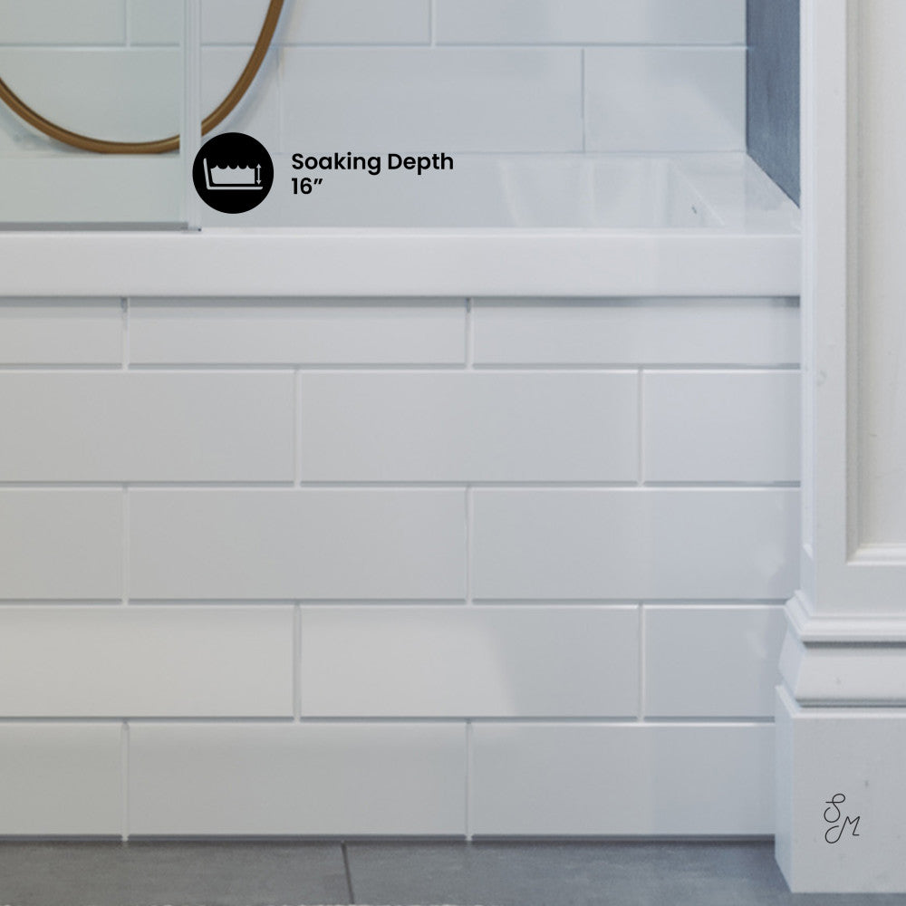Swiss Madison Voltaire 48" x 32" Right-Hand Drain Alcove Bathtub