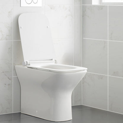 Swiss Madison Carre Back-To-Wall Square Toilet Bowl