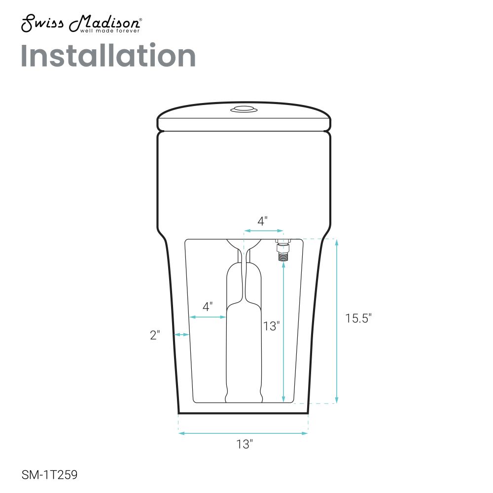 Swiss Madison Arles One-Piece Elongated Toilet Vortex Dual-Flush 0.8/1.18 gpf