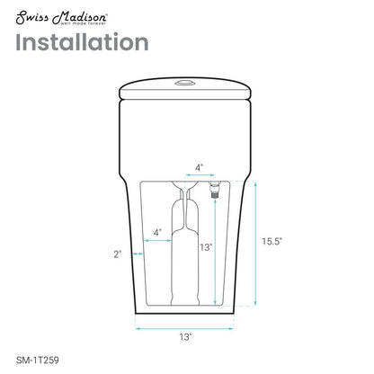 Swiss Madison Arles One-Piece Elongated Toilet Vortex Dual-Flush 0.8/1.18 gpf