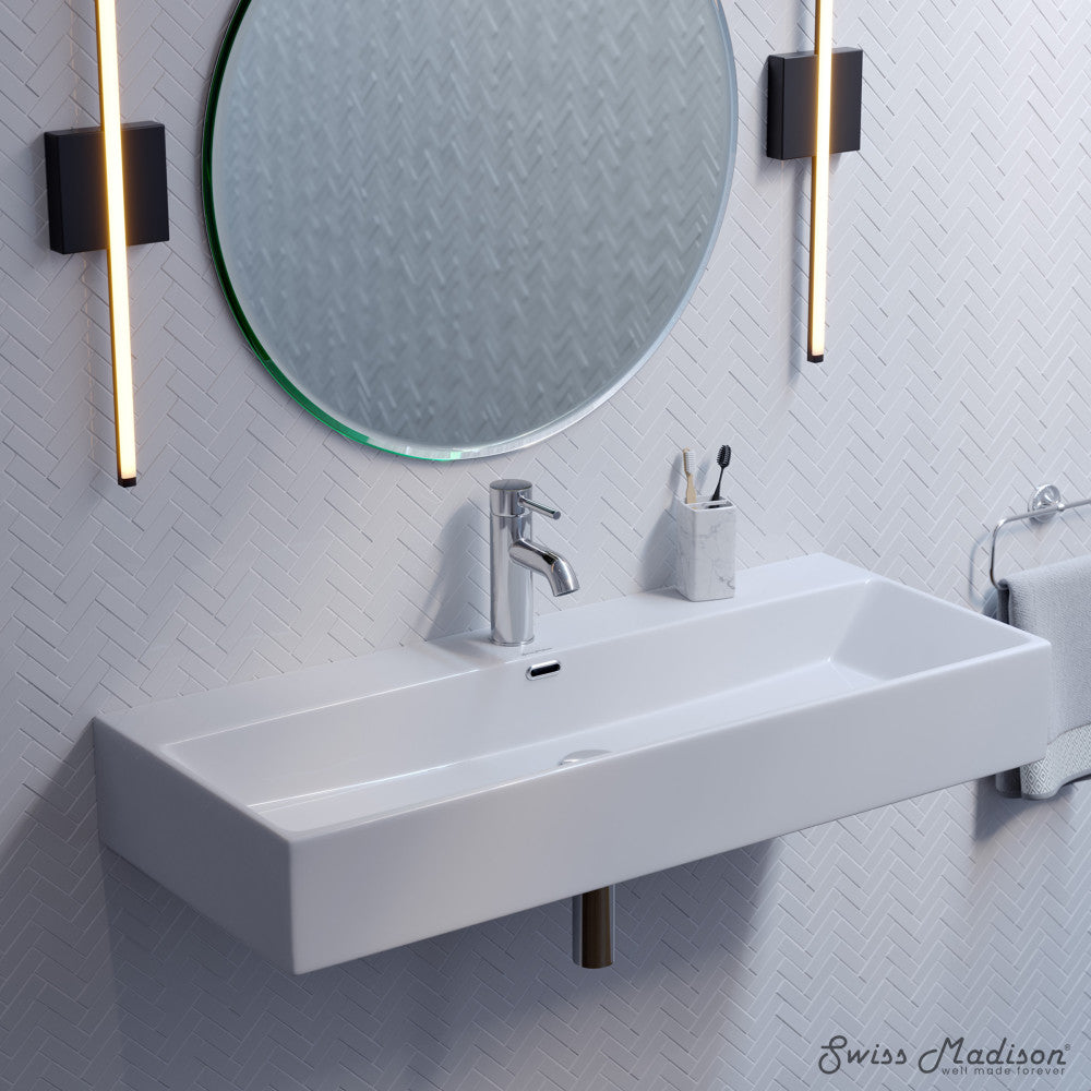 Swiss Madison Claire 40" Rectangle Wall-Mount Bathroom Sink