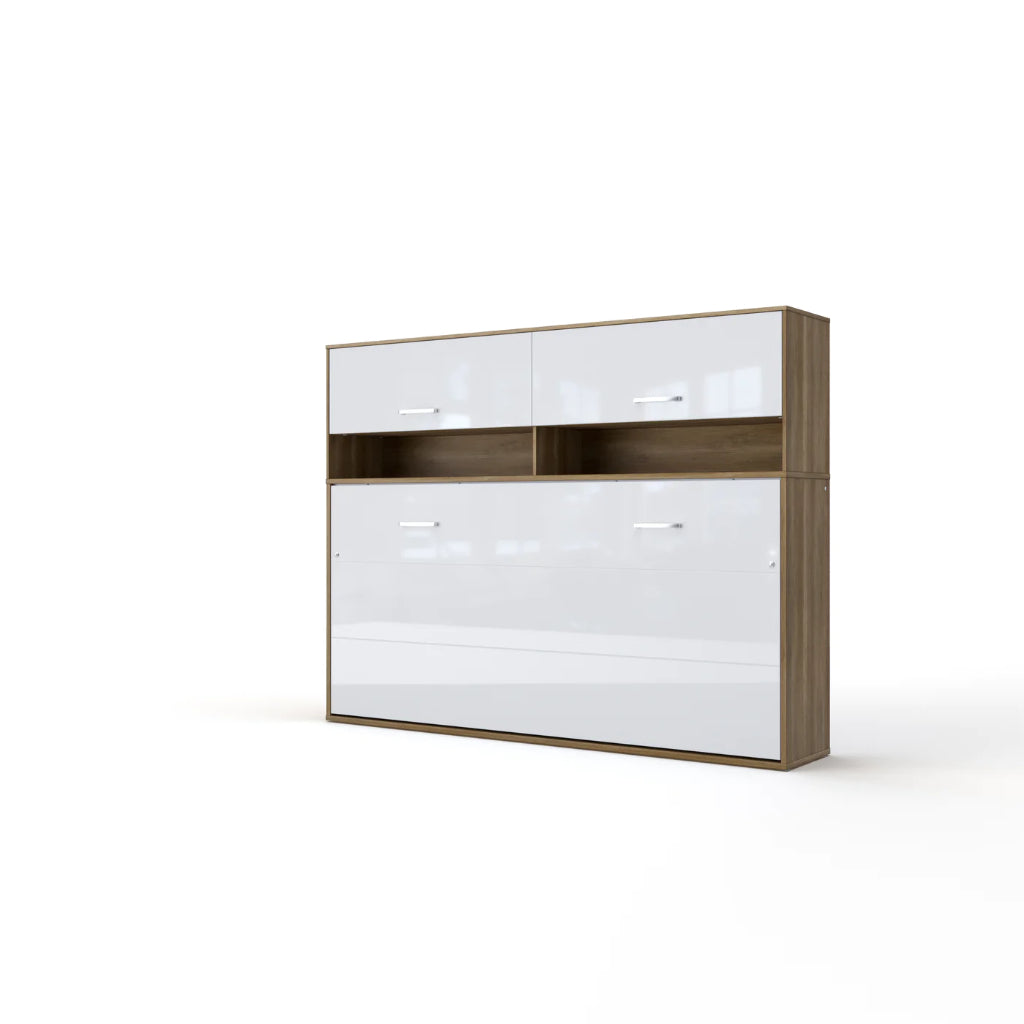 Maxima House Invento Horizontal Wall Bed, Murphy Bed With Cabinets