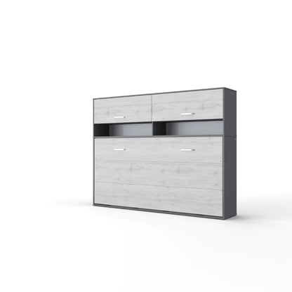 Maxima House Invento Horizontal Wall Bed, Murphy Bed With Cabinets