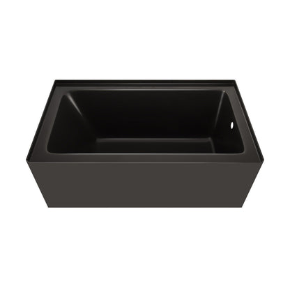 Swiss Madison Voltaire 54 x 30 Skirted Right Drain Soaking Apron Bathtub in Glossy Black