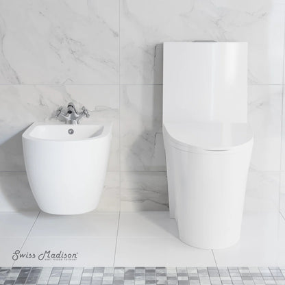 Swiss Madison St. Tropez Wall Hung Bidet in Glossy White